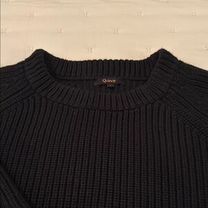 Quince Black Crew Neck Sweater